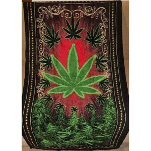 New Green Red Leaf Beach Bath Pool Gift Towel Pot Weed Leaves Marijuana Canabis